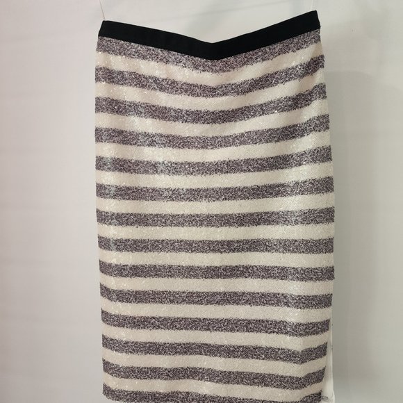 Rachel Roy - Sequined Stripped & Stretchy Pencil Skirt - Picture 2 of 8